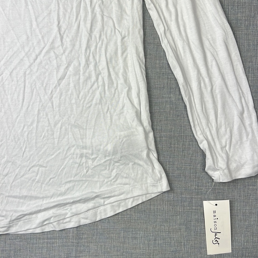 Maison Jules White Layering Long Sleeve Turtleneck Sizes XS M XL XXL - Picture 4 of 6